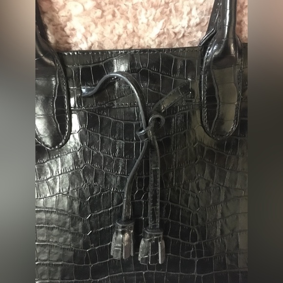 Black Mexx crocodile embossed shoulder bag - Picture 4 of 8